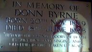 Donn Byrne Plaque, Rathclarin Church